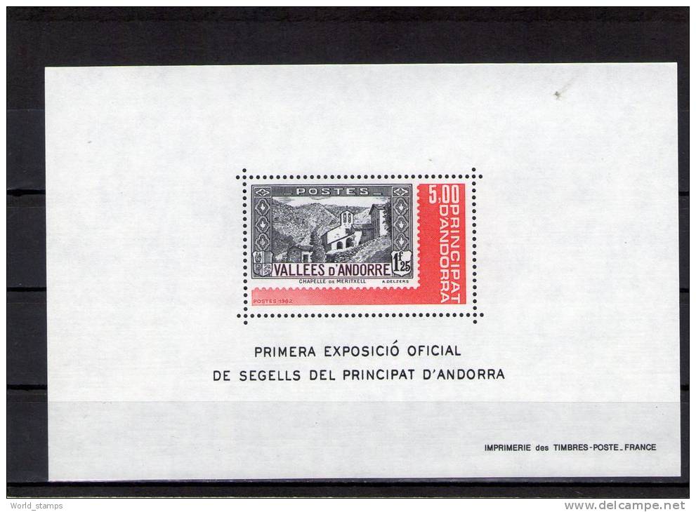 ANDORRE FRANCAISE 1982 ** - Hojas Bloque