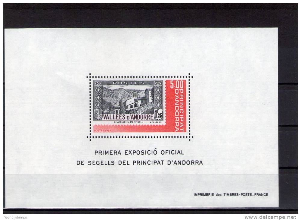 ANDORRE FRANCAISE 1982 ** - Blocks & Sheetlets