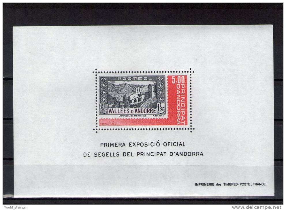 ANDORRE FRANCAISE 1982 ** - Blocs-feuillets