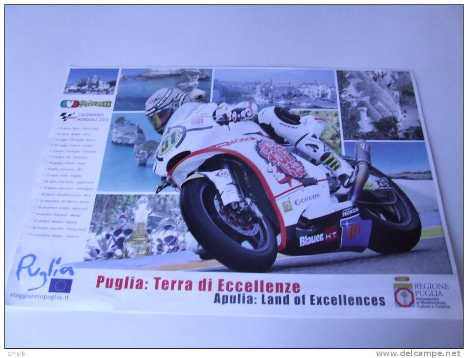 Alt220 Poster Calendario Motomondiale 2012, Pirro, Moto, Puglia, Estoril, Le Mans, Assen, Mugello, Laguna Seca, Brno - Altri & Non Classificati