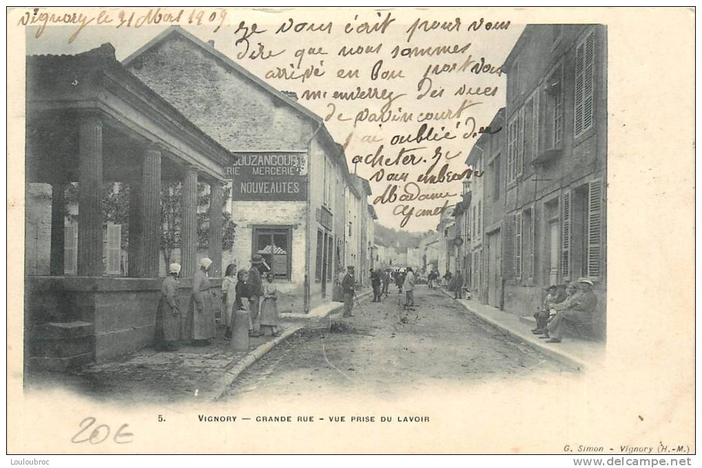 52 VIGNORY GRANDE RUE VUE PRISE DU LAVOIR - Vignory