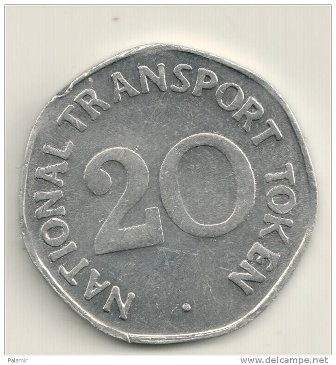 Great Britain - National Transport  20 Pence  -Transport  Token - Andere & Zonder Classificatie