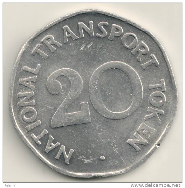 Great Britain - National Transport  20 Pence  -Transport  Token - Autres & Non Classés