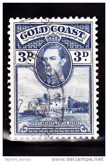 Gold Coast, 1938, SG 124, Used - Gold Coast (...-1957)