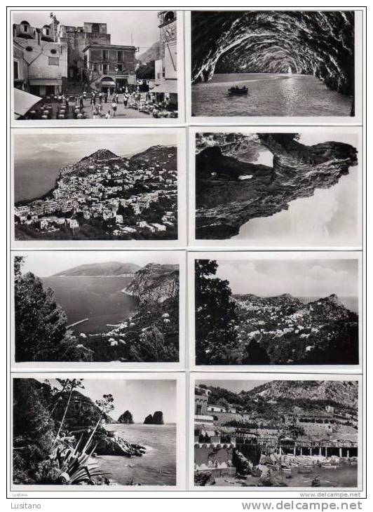 Capri - Napoli - 20 Vere Fotografie 9 X 6,2cms ( 4 Scans ) Italia Italy - Napoli