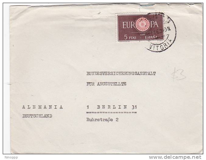 Spain 1963 Europa  Stamp On Cover - 1963