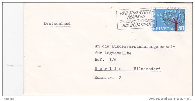 Switzerland 1962 Europa Stamp On Cover - 1962