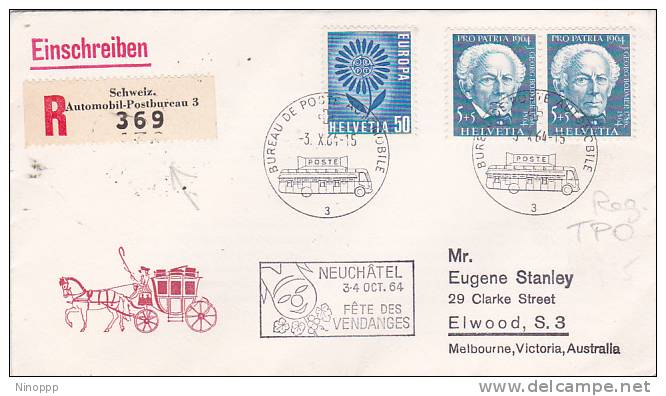 Switzerland 1964 Europa Stamp On  Registered Cover - 1964