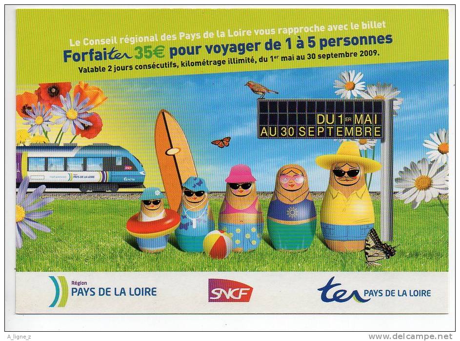 Ref 107  : CPM Cart'com Nantes Pays De Loire TER Train SNCF Train - Autres & Non Classés