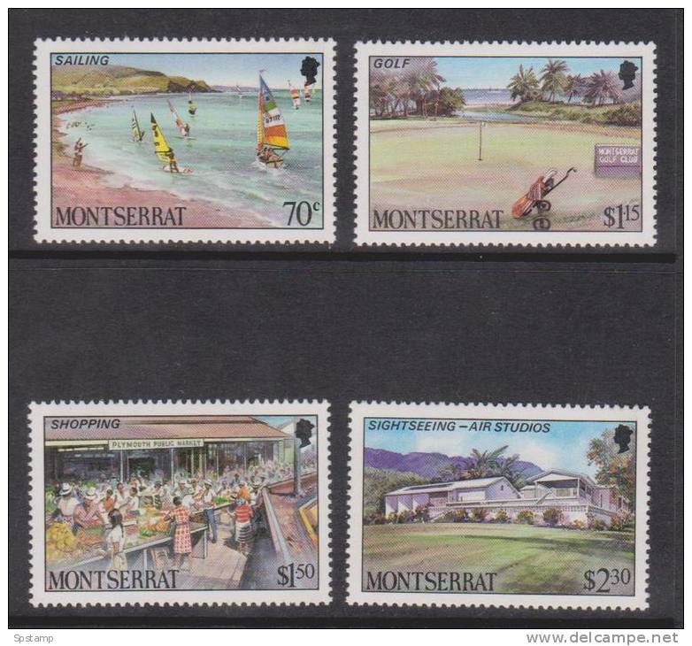 Montserrat 1986 Tourism Scene & Activity Set 4 MNH - Montserrat