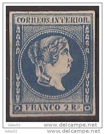 FPN14-A628.Philipines .Isabel Ll..FILIPINAS ESPAÑOL.1863.(Ed  14**) Sin Charnela.MAGNIFICO. - Filippine