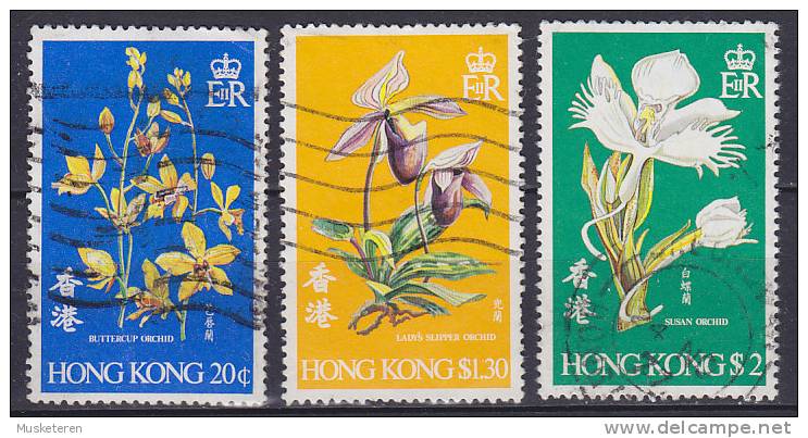 Hong Kong 1977 Mi. 341-43 Orchideen Orchids Complete Set !! - Oblitérés