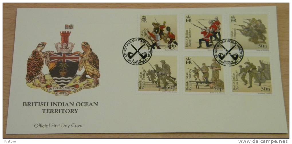 BIOT 2010 Great Battles 2 FDC - British Indian Ocean Territory (BIOT)