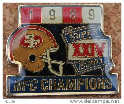 SPORT US - FOOTBALL AMERICAIN -  49ERS WINNERS  XXIV SUPER BOWL 1989 - SAN FRANCISCO - NFC CHAMPIONS  -      (ROUGE) - Altri & Non Classificati