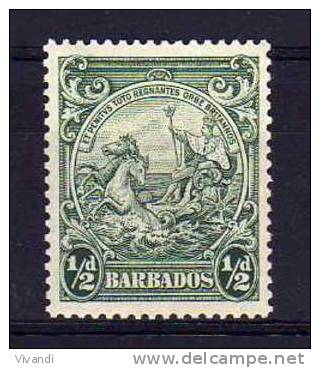 Barbados - 1938 - ½d Definitive (Perf 13½ X 13)- MH - Barbades (...-1966)