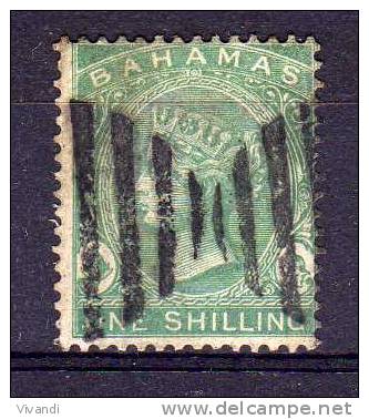 Bahamas - 1882 - 1 Shilling Definitive (Watermark Crown CA, Perf 14) - Used - 1859-1963 Colonia Británica