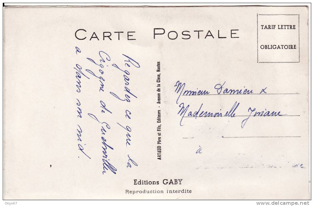 Carte Postale Système De GUEBWILLER  "dans Mon Nid De CIGOGNE + Alsacienne  Soulevez Tirette Multi-vues .....2 SCANS - Cartoline Con Meccanismi