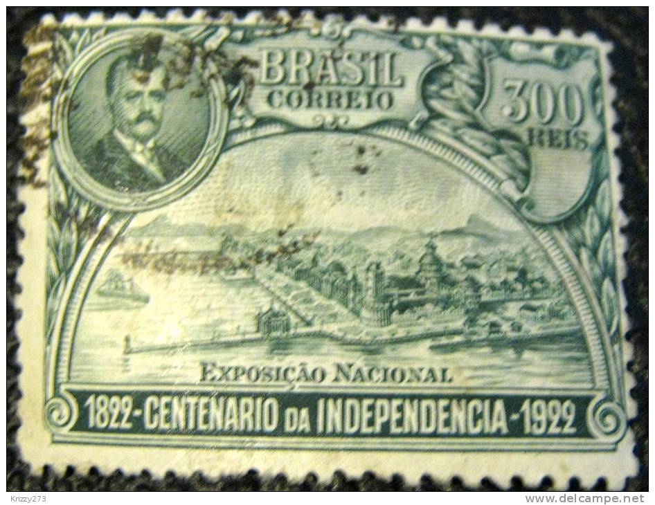 Brazil 1922 Century Of Independence President Pessoa 300r - Used - Oblitérés
