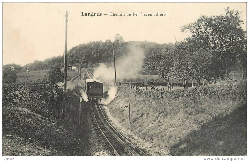 LANGRES  CHEMIN DE FER A CREMAILLERE - Langres