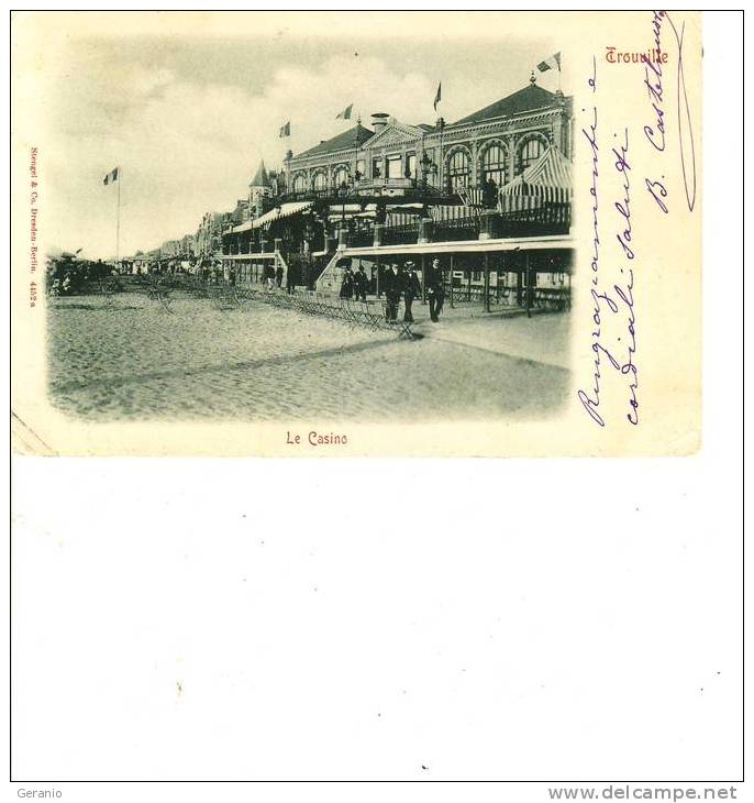 TROUVILLE A  LE  MER VIAGGIATA  1902 - Trouville