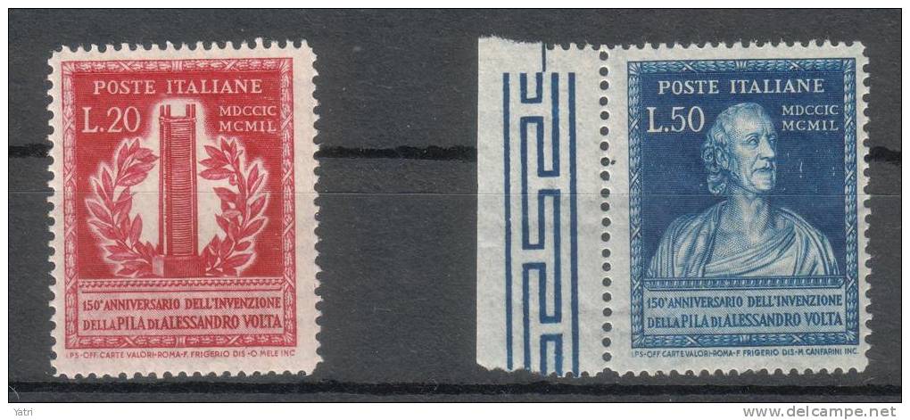 Italia - 1949 Pila Di Volta, Serie Completa, Ruota CS, Filigrana Lettere ** - Variétés Et Curiosités