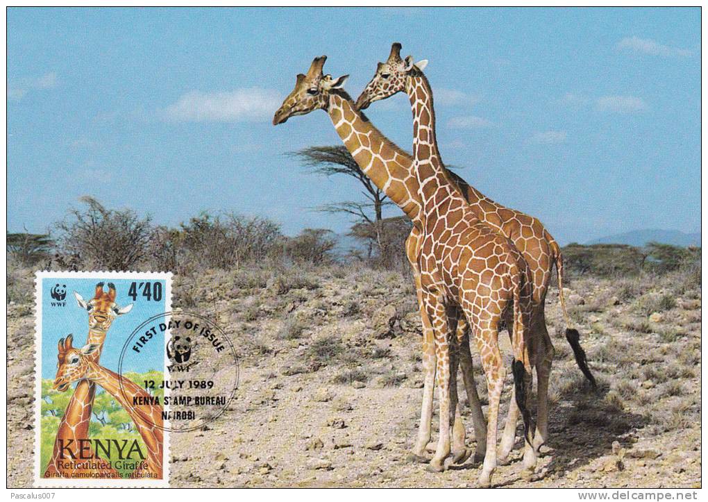 WWF - 084,33 - CM-MC - € 1,65 - 12-7-1989 - 4´40 - Reticulated Giraffe - Kenya 1081212 - Kenia (1963-...)