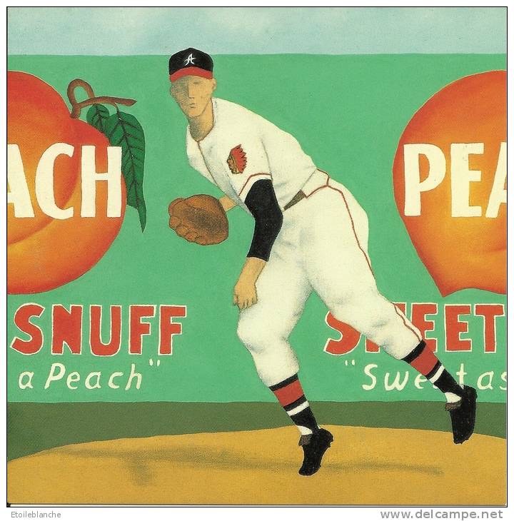 Sport, Baseball,1996, Georgia USA,Ty Cob, Player /advertising, Painting Vincent Scilla / Sweet As A Peach - Honkbal