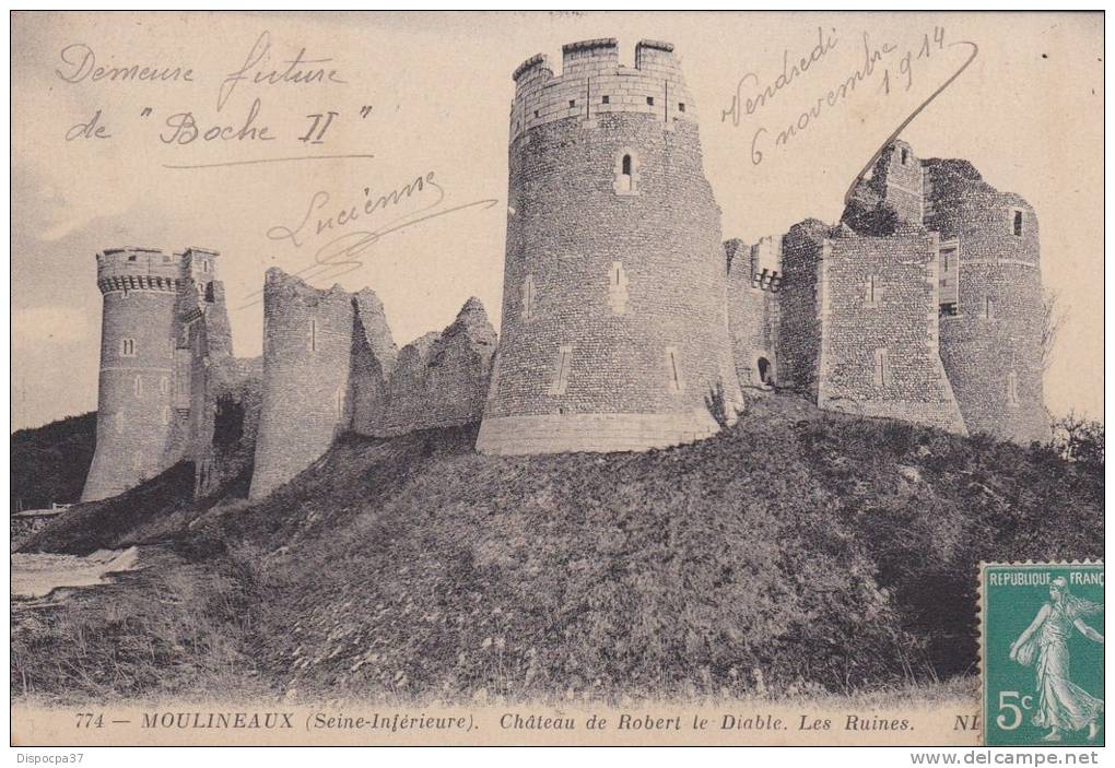 CPA 76 - MOULINEAUX -  Château De Robert Le Diable-Les Ruines - Autres & Non Classés