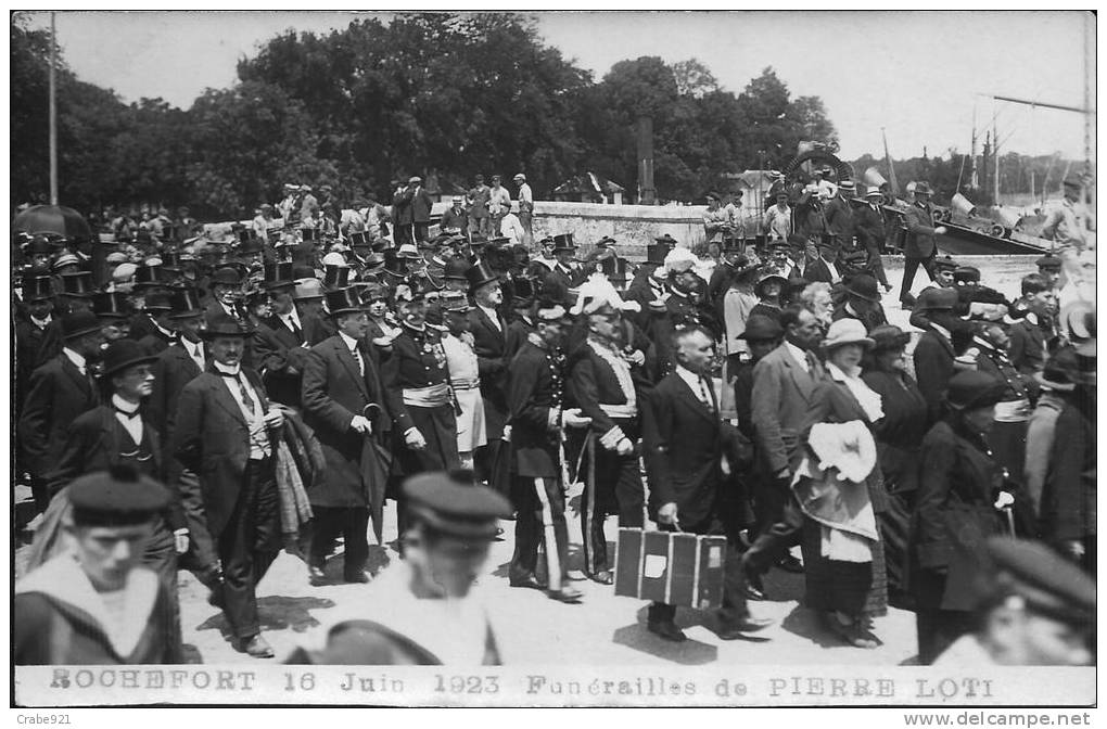 17 ROCHEFORT 14 CARTES  PHOTO SERIE COMPLETE  FUNERAILLES DE PIERRE LOTI - ROCHEFORT-SUR-MER 16 JUIN 1923