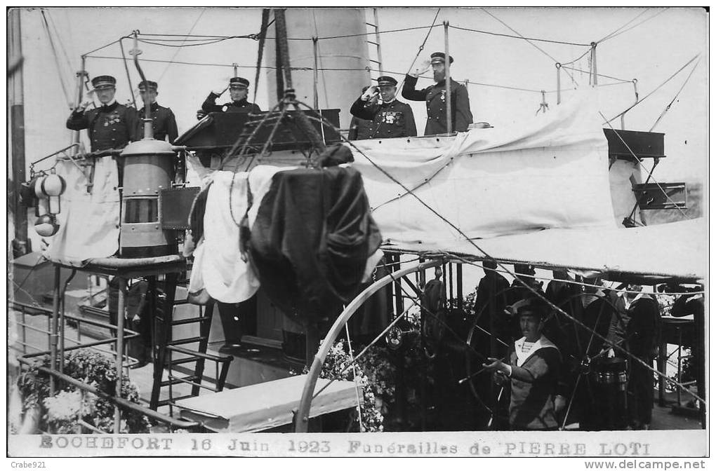 17 ROCHEFORT 14 CARTES  PHOTO SERIE COMPLETE  FUNERAILLES DE PIERRE LOTI - ROCHEFORT-SUR-MER 16 JUIN 1923