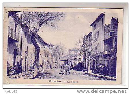 84 Mormoiron - Le Cours - Animé Femme Enfants Dans La Rue Du Village En Hiver- Phototypie ERA Narbonne - Mormoiron