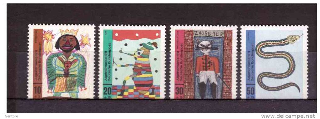 1971 GERMANY  Design Of Child MIchel Cat N° 660/63  Absolutely Perfect MNH ** - Other & Unclassified