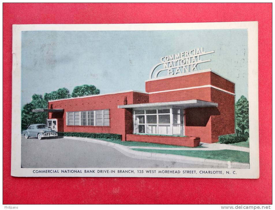 > NC - North Carolina > Charlotte   National Bank Drive Inn 1954 Cancel ---   -ref 800 - Charlotte