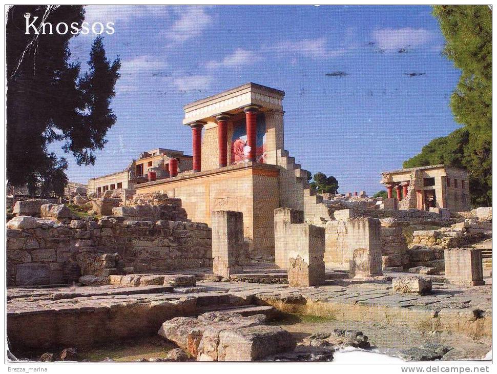 GRECIA - Cartolina Viaggiata Nel 2011 - Creta - Knossos - - Grecia