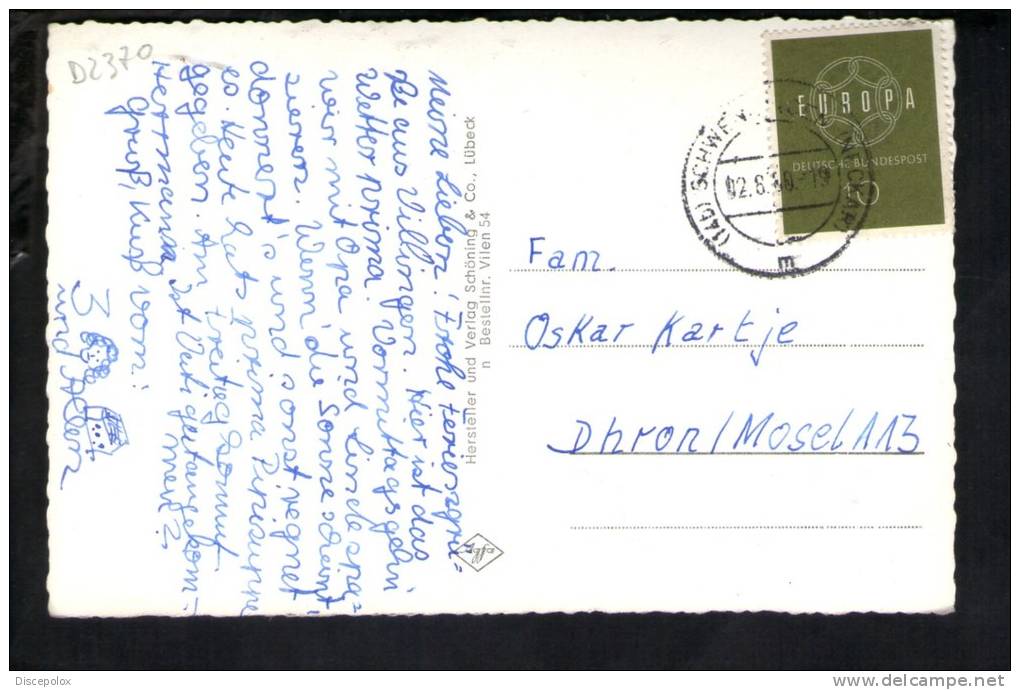 D2370 Gruss Aus Dillingen Im Schwarw / Hersteller Und Verlag Schoning E Co. - 1980 Or 1960 ? - Old Mini Card - Dillingen