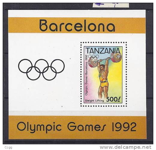 Olympische Spelen 1992 , Tanzanie - Blok  Postfris - Estate 1992: Barcellona