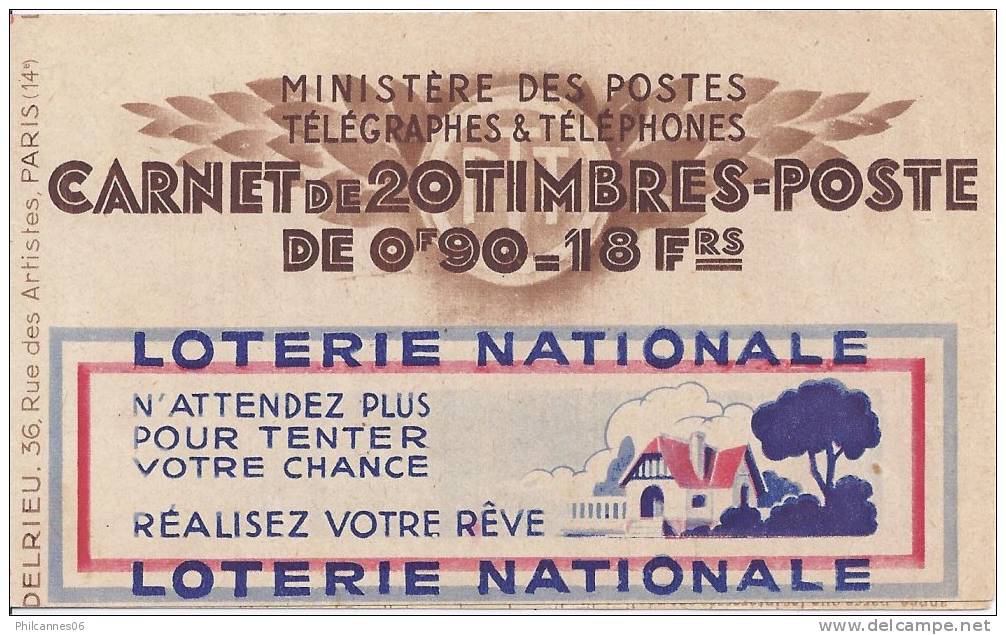 France - Couverture De Carnet Vide - Delrieu S48, Loterie, Meuble, Lit, Barbes, école - Autres & Non Classés