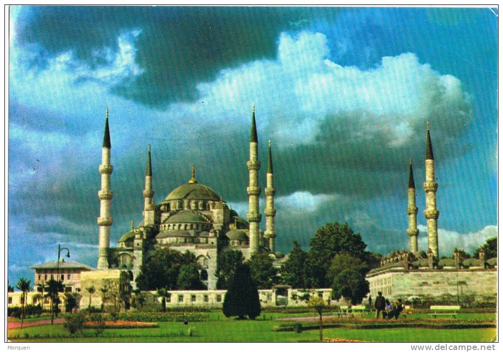 0654. Postal Aerea ISTAMBUL (Turquia) 1970 Mezquita Sultan Ahmet - Brieven En Documenten