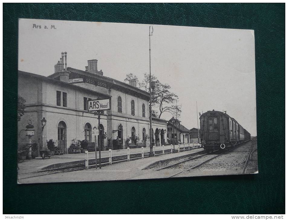 CPA Ars A.M.La Gare.train.Mosel. Ars Sur Moselle - Ars Sur Moselle