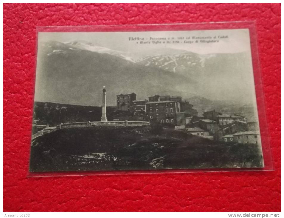 Filettino - Veduta Parziale Con Il Monumento Dei Caduti 1931 Prov Frosinone - Autres & Non Classés