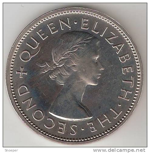 *new Zealand 1 Crown 1953  Km 30  Proof !!!!!! - New Zealand