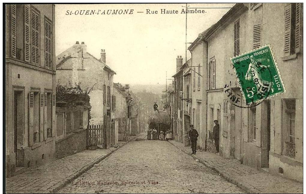 95 - CPA - SAINT OUEN L'AUMONE - RUE HAUTE AUMONE - ANIMATION - Saint-Ouen-l'Aumône