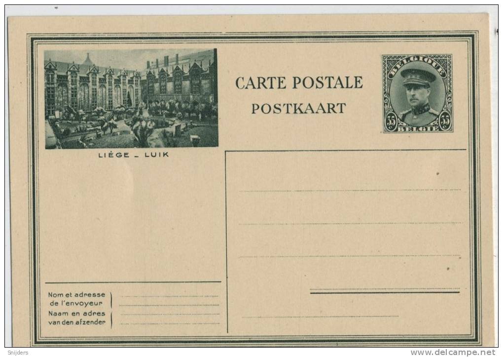 Postkaart Albert I Liège Luik Ongebruikt Non-circulée - Cartes Postales Illustrées (1971-2014) [BK]