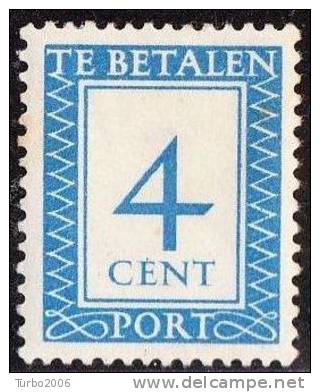 1947-1958 Strafportzegels 4 Cent NVPH 82 Ongestempeld - Postage Due