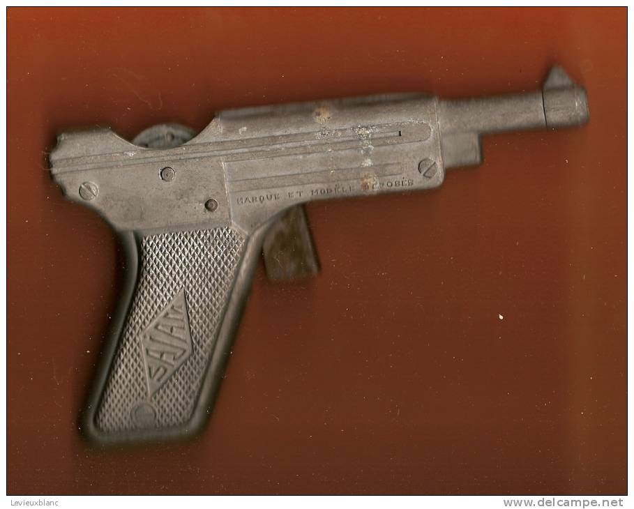 Pistolet D´enfant/SAJAM/à Fléches Et Amorces/métal/Vers 1950         JE52 - Toy Memorabilia