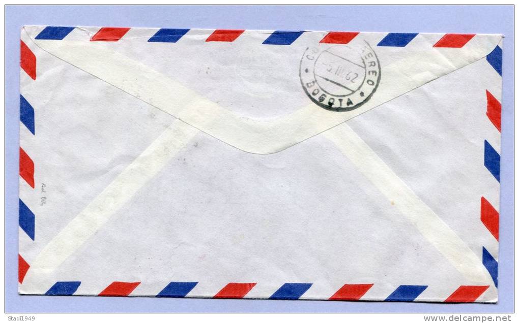 Air Mail Registered Certificado Letter COLOMBIA KOLUMBIEN BOGOTA To AUSTRIA 1962 (857) - Kolumbien