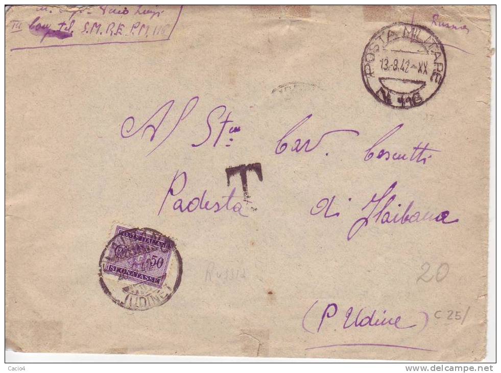 1942 13.9 Posta Militare 116 (CSIR Dniepropetrowsk) Campagna Di Russia - Posta Militare (PM)