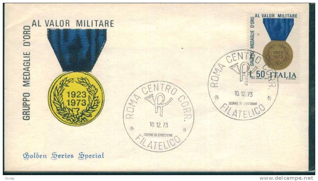 Medals Gruppo Medaglie D´oro Al Valor Militare , Italy FDC - Other & Unclassified