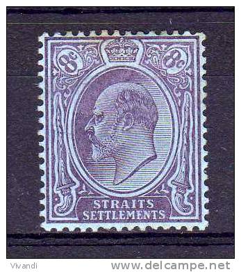 Straits Settlements - 1904 - 8 Cents Definitive - MH - Straits Settlements