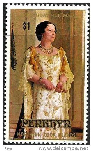 COOK ISLANDS PENRHYN 80TH BIRTHDAY OF QUEEN MOTHER WOMAN 1980 SET OF 1 STAMP OF $1  MINT SG? READ DESCRIPTION!! - Penrhyn